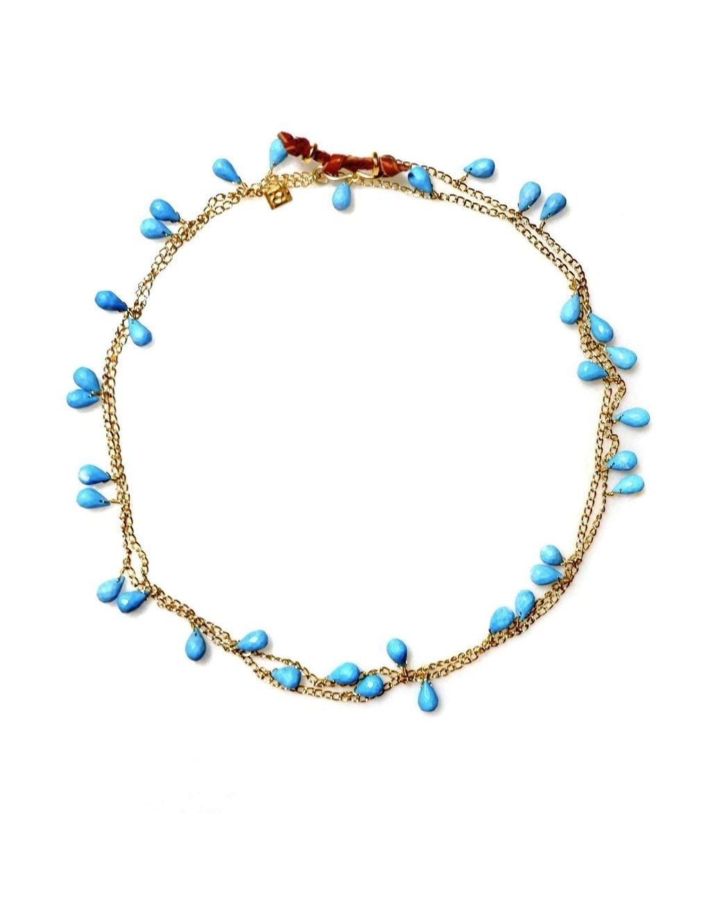 Persia Dona Jewelry Blue Drops Necklace