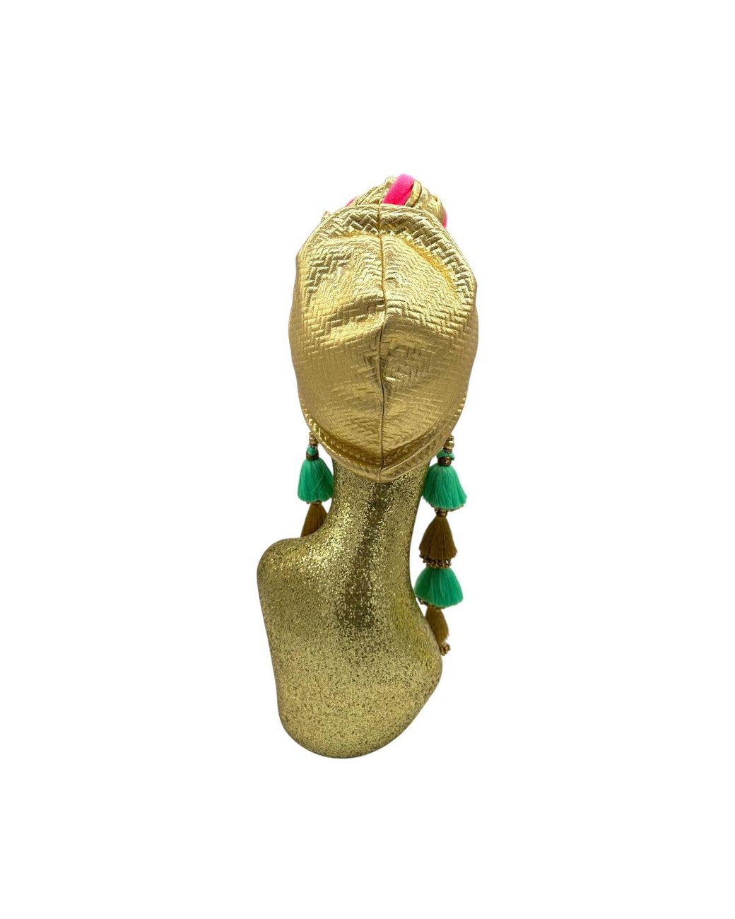 Julia Clancey Red Golden Zia Lizard Reversible Dorado Turban