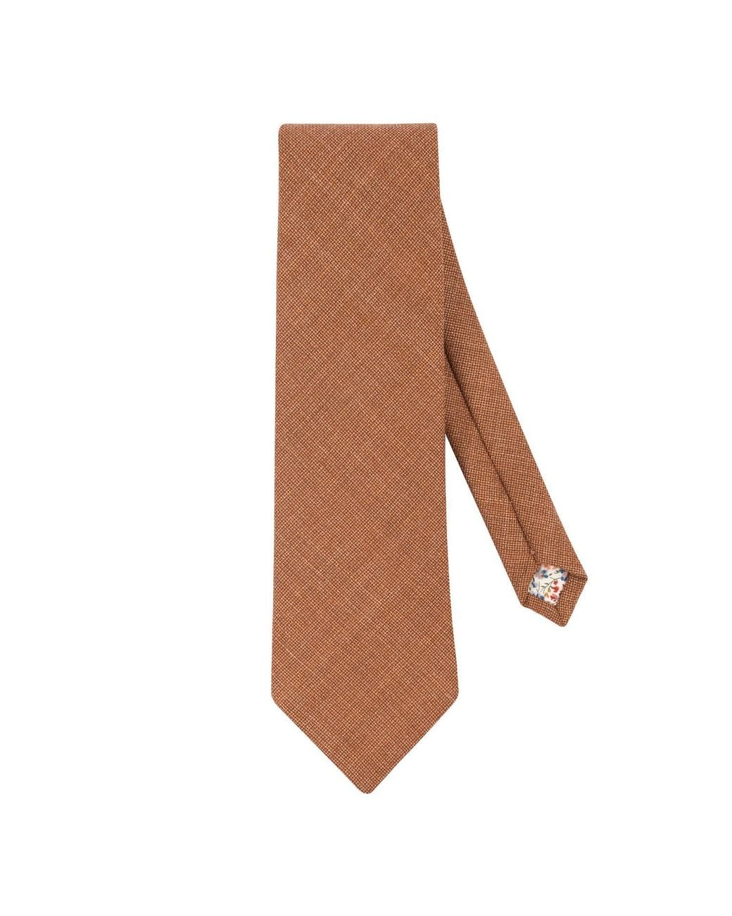 LE COLONEL Brown Neutrals Tiramisu Italian Wool Tie for men