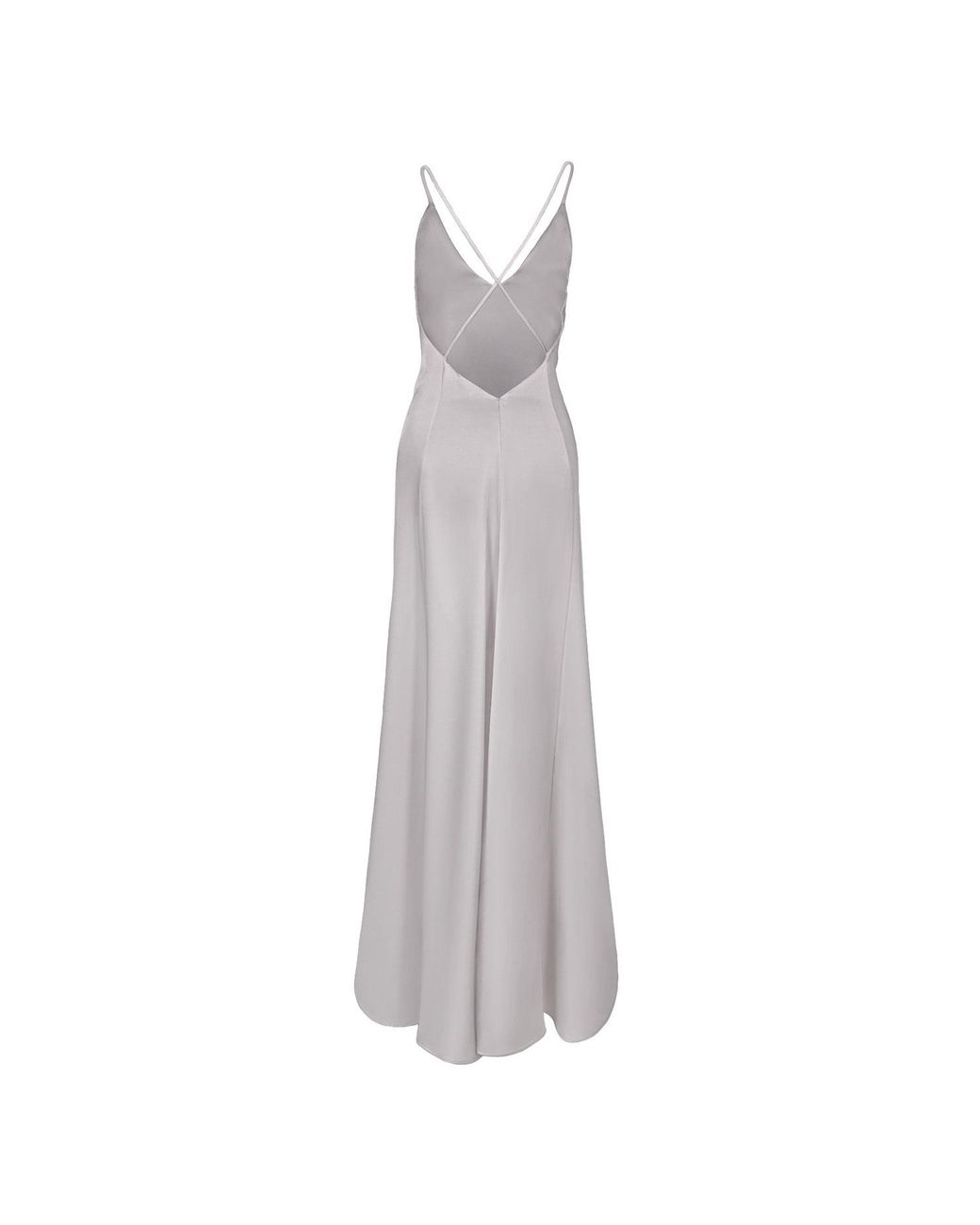 Anse Victorin Gray Elissa Slip Silk Dress