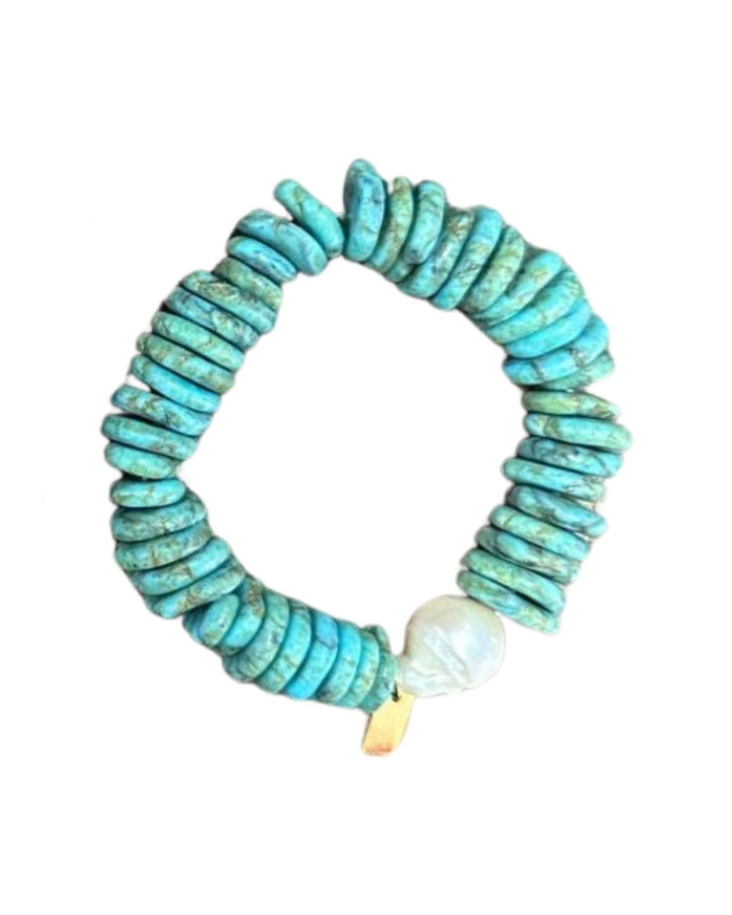 Christina Greene Blue Pebble Beach Beaded Bracelet
