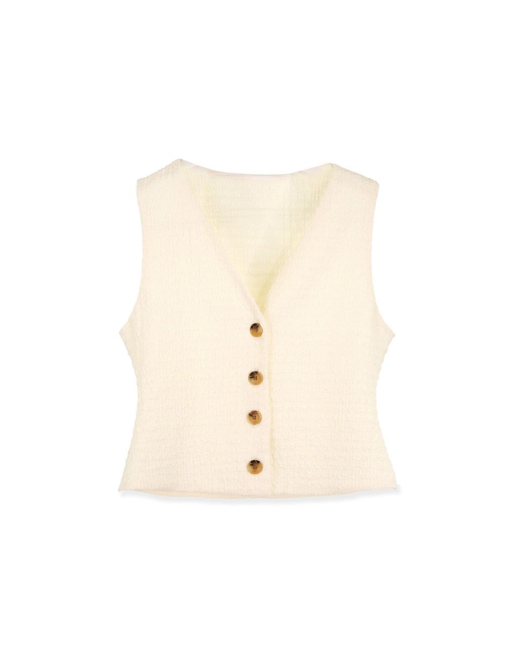 Profile Nyc Natural Crinkle Cream Vest