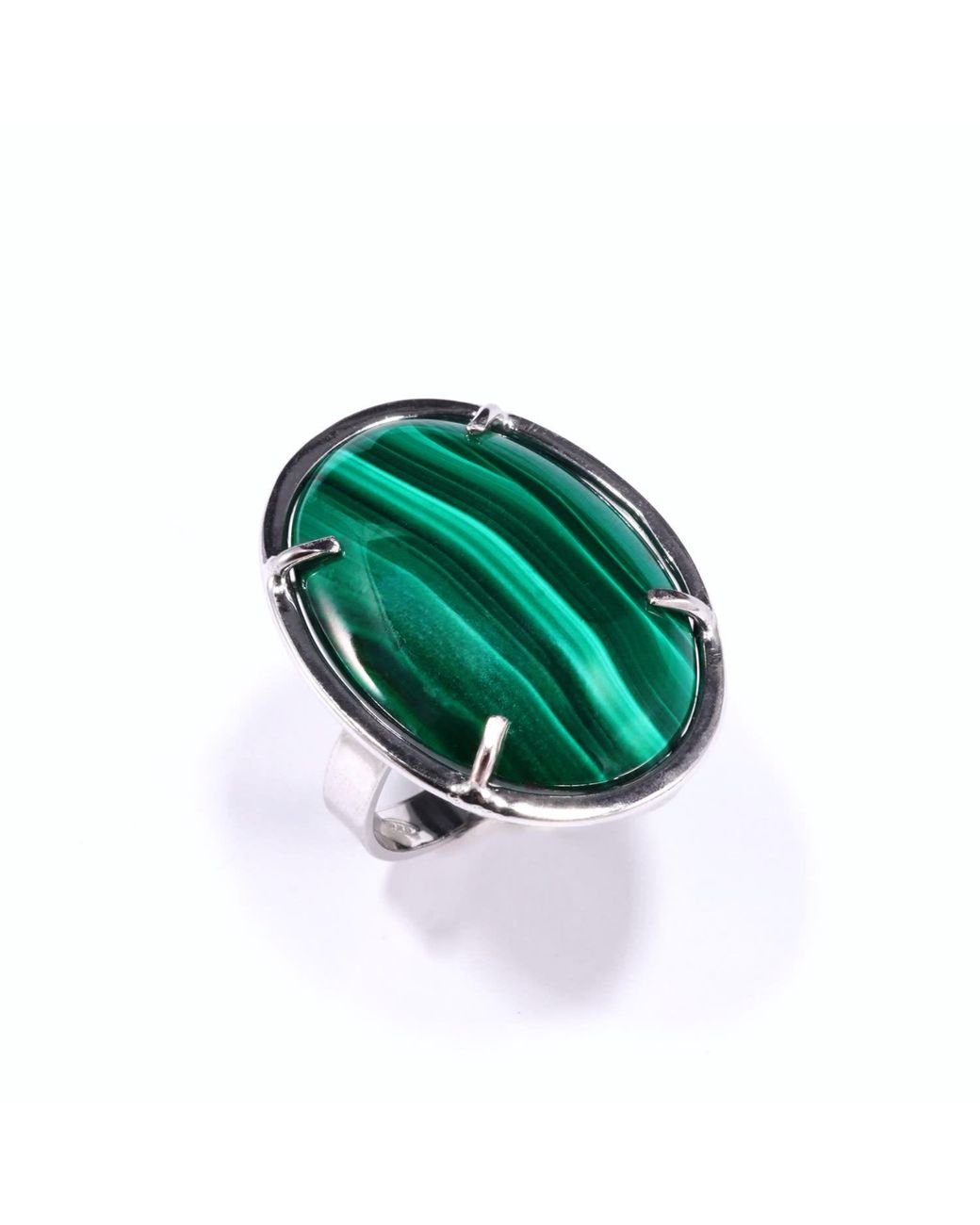 Mineralgems•Studio Green Malachite Ring Fail