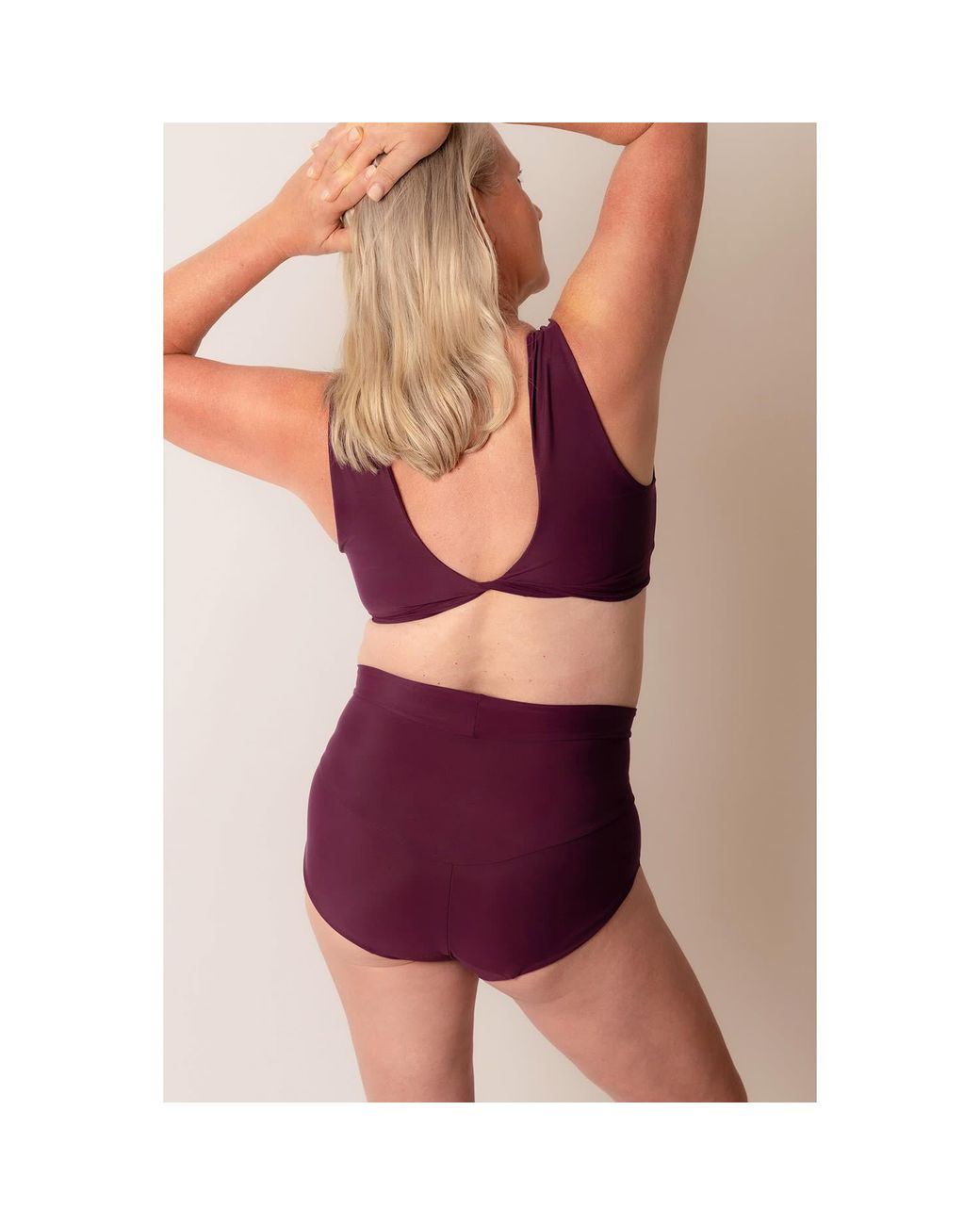 Serotone Swim Purple High Cut Twist Bottoms