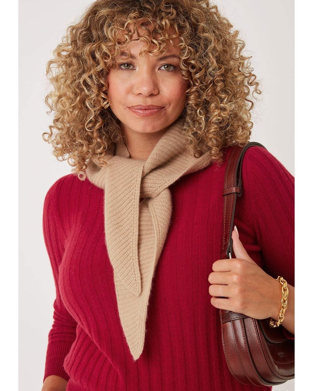 Loop Cashmere Natural Neutrals Cashmere Triangle Scarf