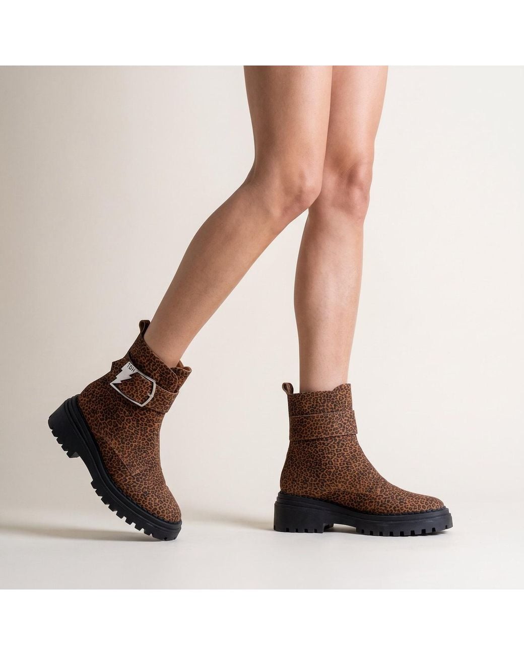 Terry De Havilland Brown Festival Animal Print Boot