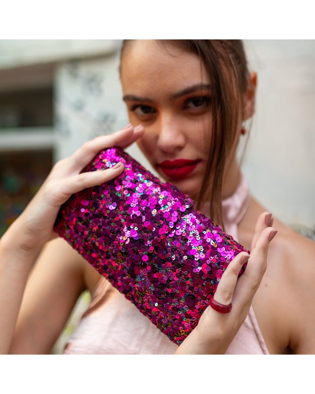 Simitri Purple Radiant Rani Kitsch Clutch