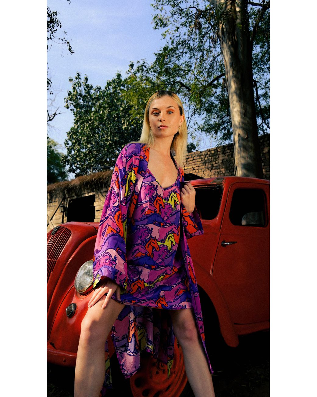 Any Old Iron Purple Runaway Short Dress