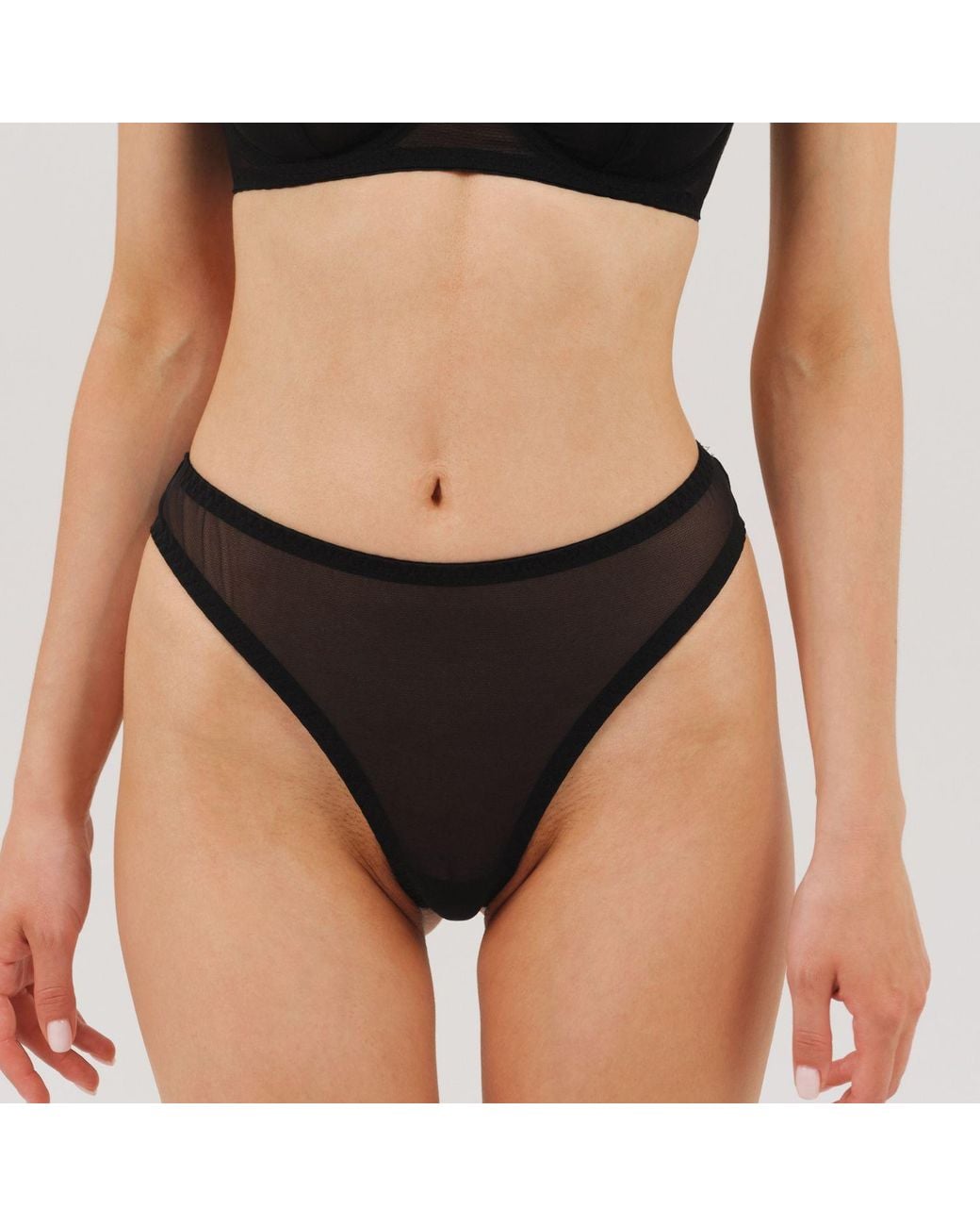 Daily Underwear Black String Panties Base