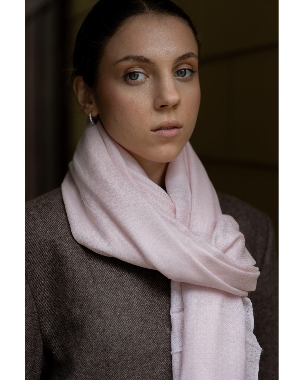 Stovaria Pink Pastel Cashmere Handwoven Scarf