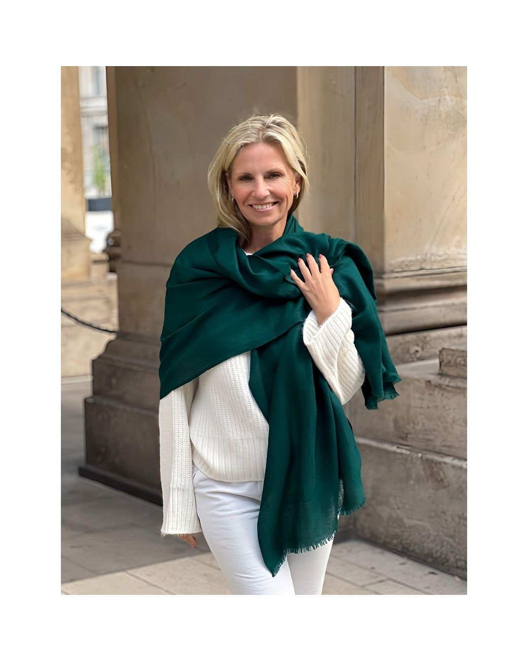 Heritagemoda Green Rose Neutrals Gift Saver Pack Of Two Elegant Scarves
