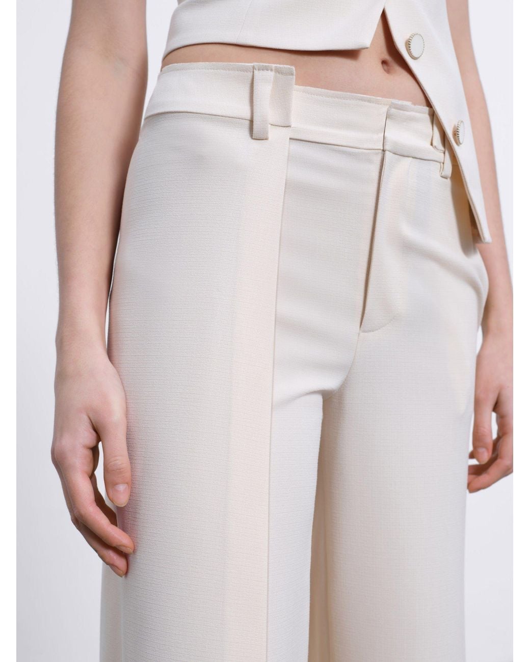 Sélone White Neutrals Calin Overlay Trousers
