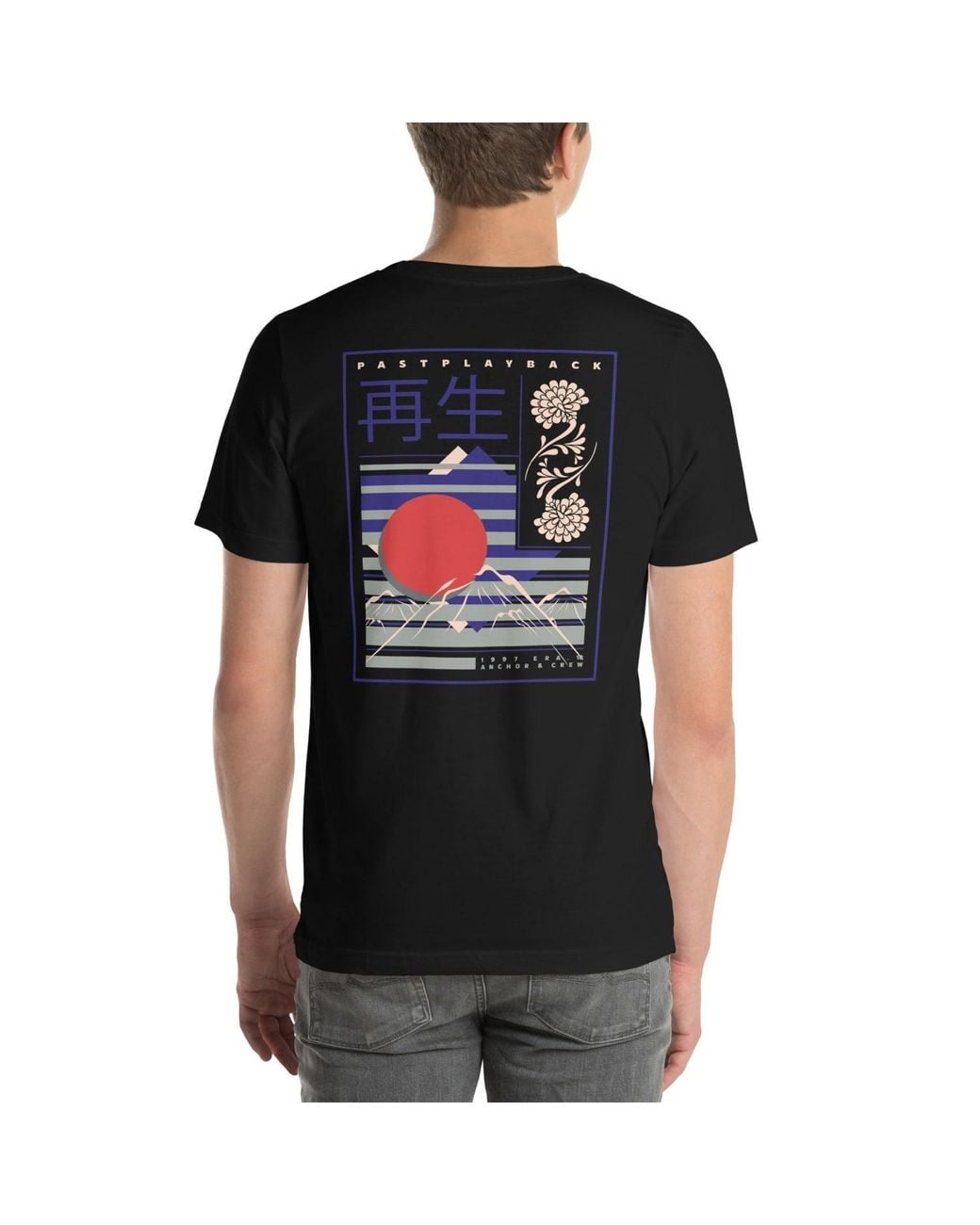 Anchor and Crew Black Ten Vhs Japan Era Organic Cotton T-Shirt for men