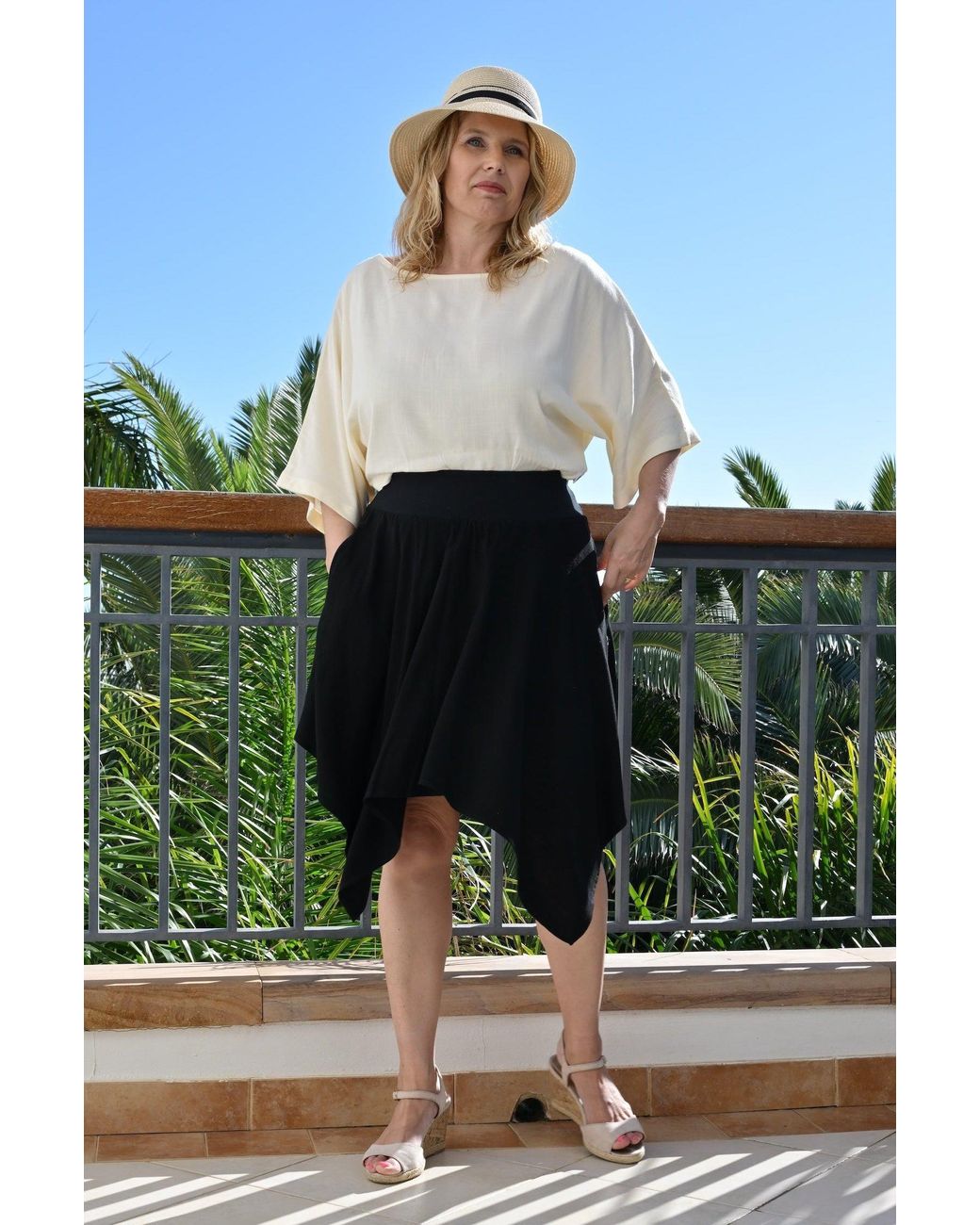 Frock Tales Black Calypso Mini Hanky Skirt