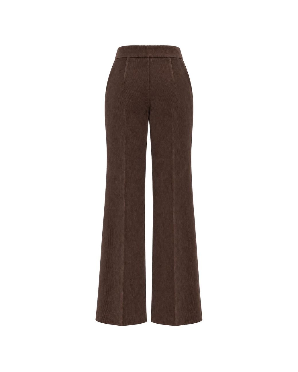 Malo Brown Corduroy Flared Trousers