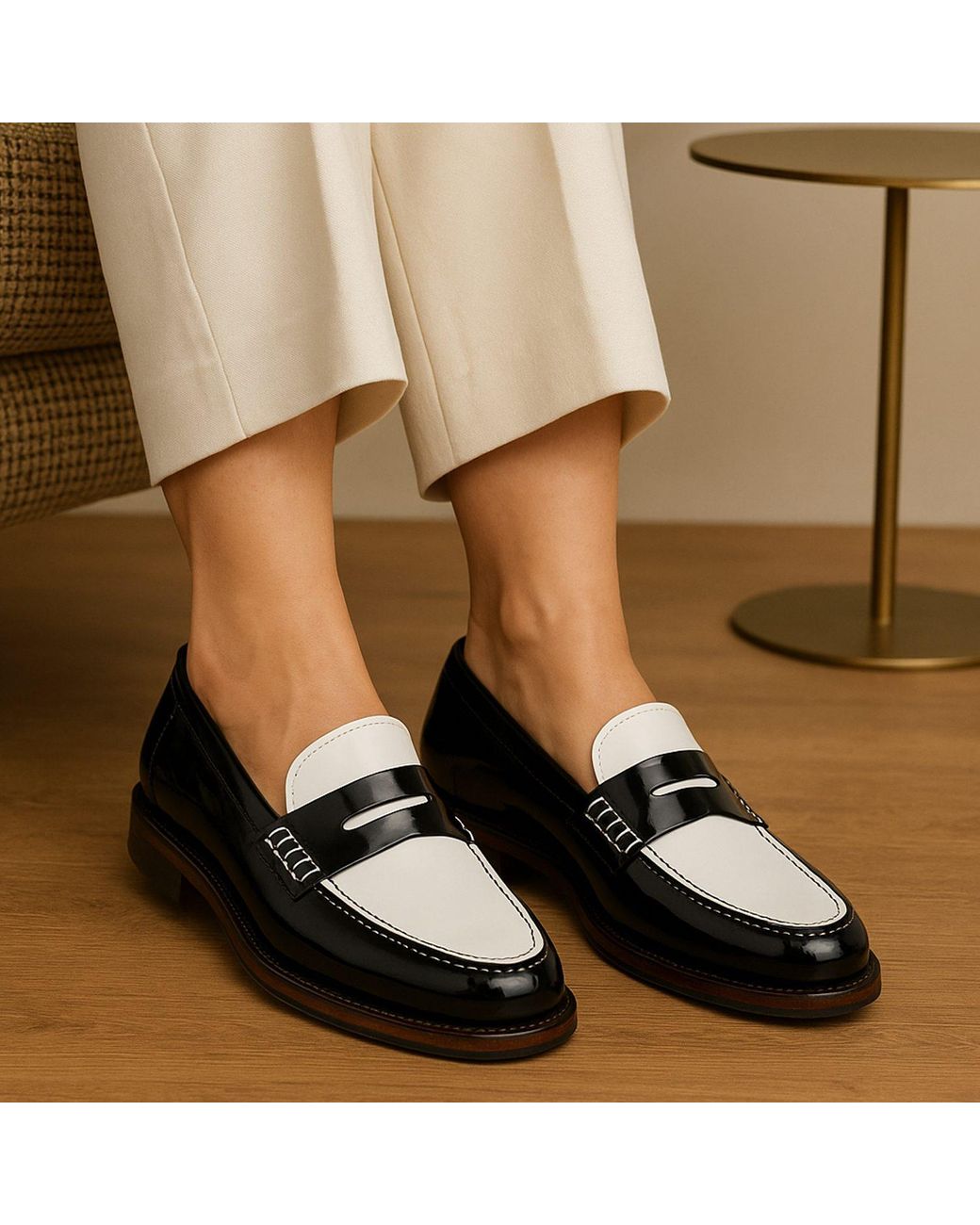 Freak Vault Black Penny Loafers for men