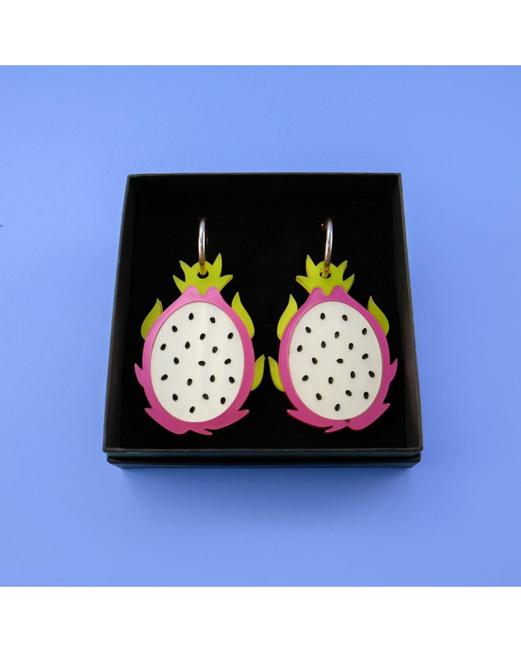 By Chavelli Pink Dragonfruit Earrings