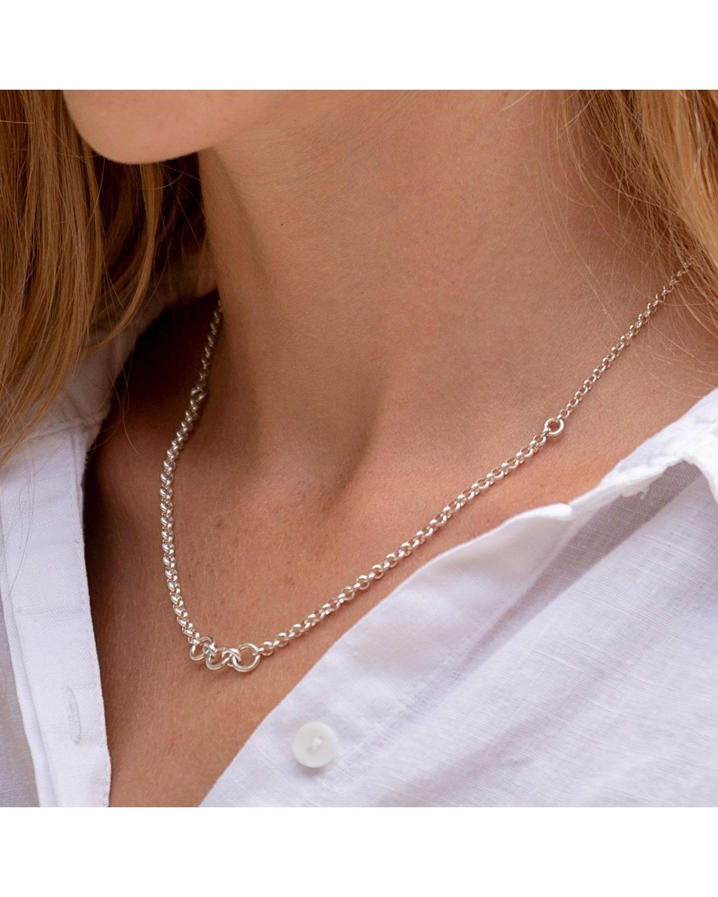 Lily Charmed Metallic Sterling Trinity Charm Collector Necklace