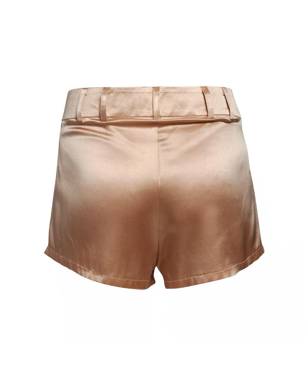 Hedare Brown Neutrals Vril Silk Shorts