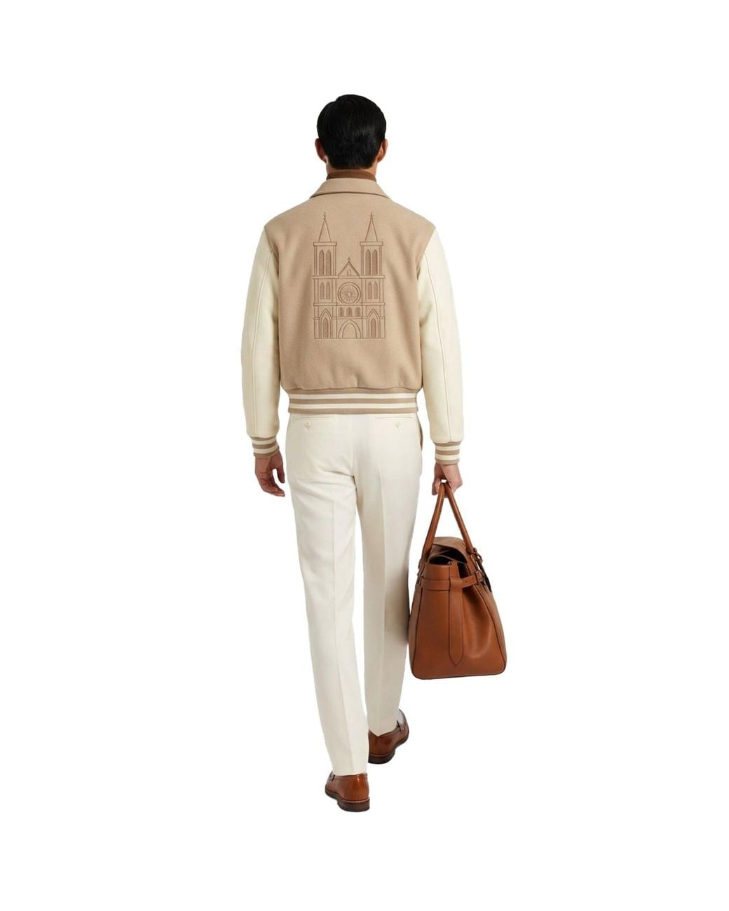 Freak Vault Natural Neutrals Saint Philippe Cathedral Varsity Jacket for men