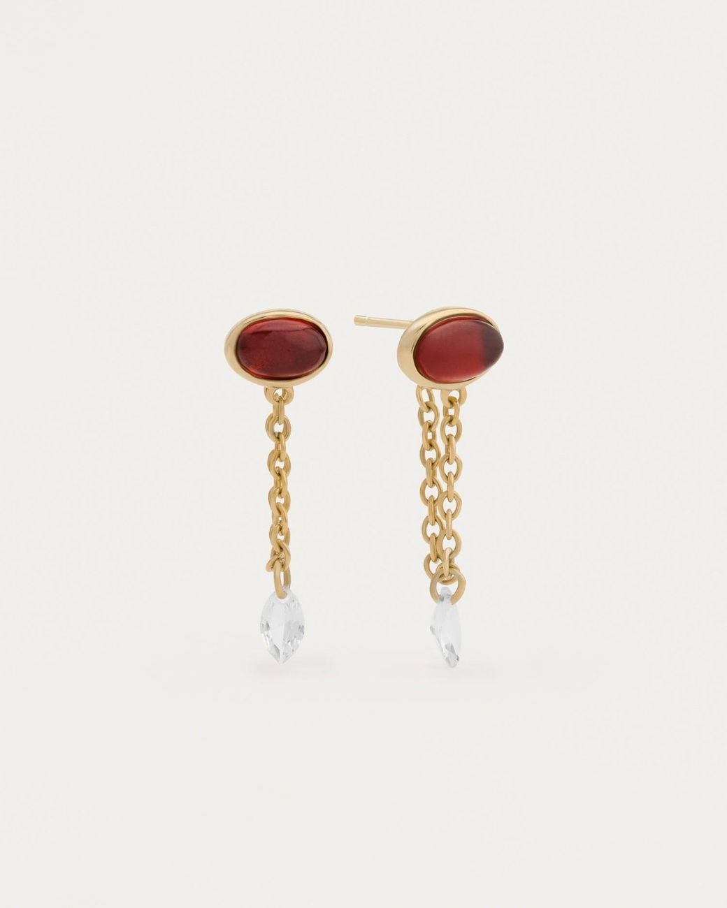 Stone Fruit Blue Juicy Chain Earrings