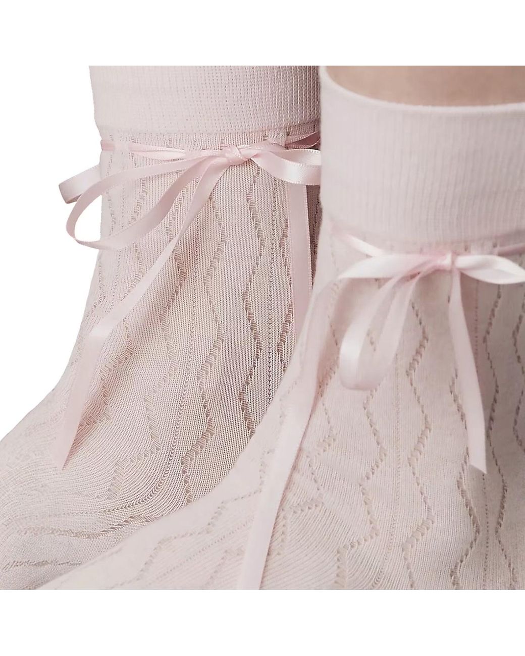 HIGH HEEL JUNGLE by KATHRYN EISMAN Pink Bella Satin Bow Socks