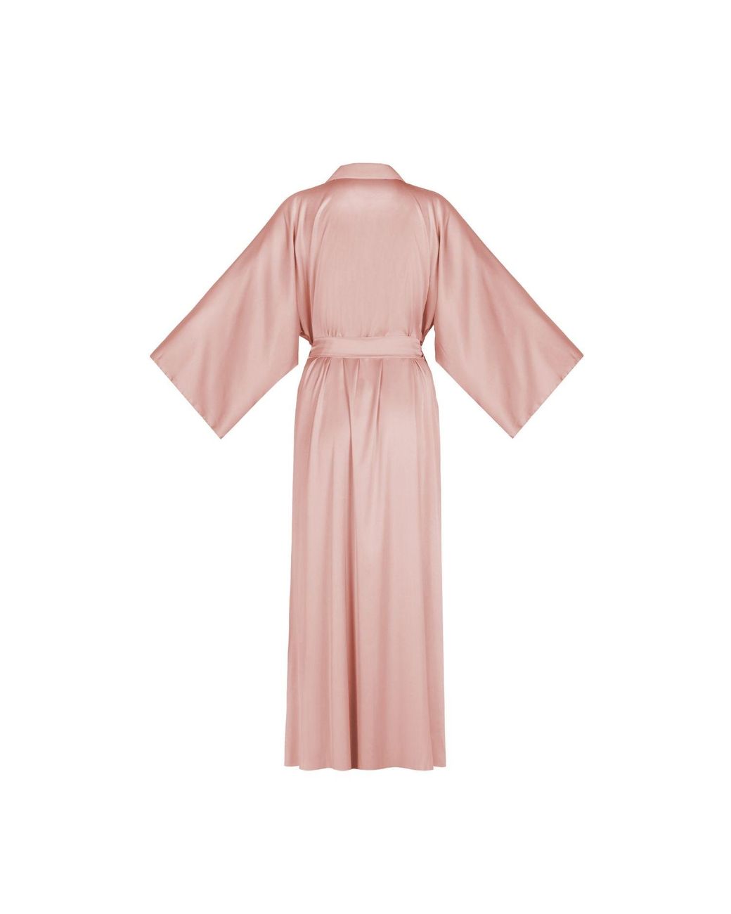 Avenue 8 Pink Silk Maxi Collar Robe