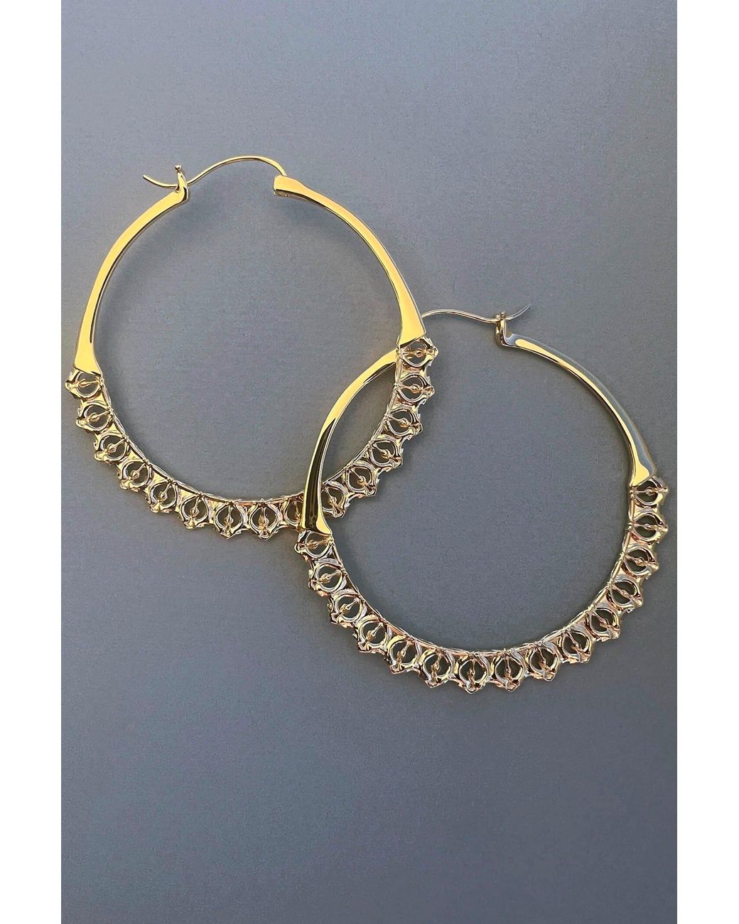 Astor & Orion Metallic Calla Hoops Large