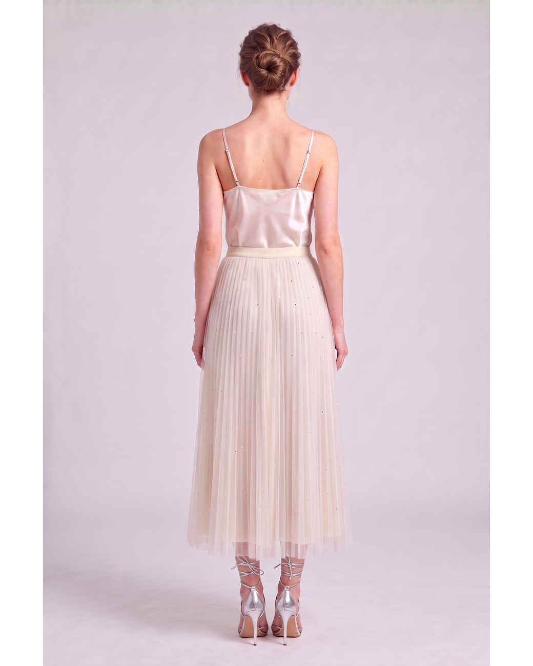 James Lakeland White Neutrals Tulle Swarovski Skirt Cream