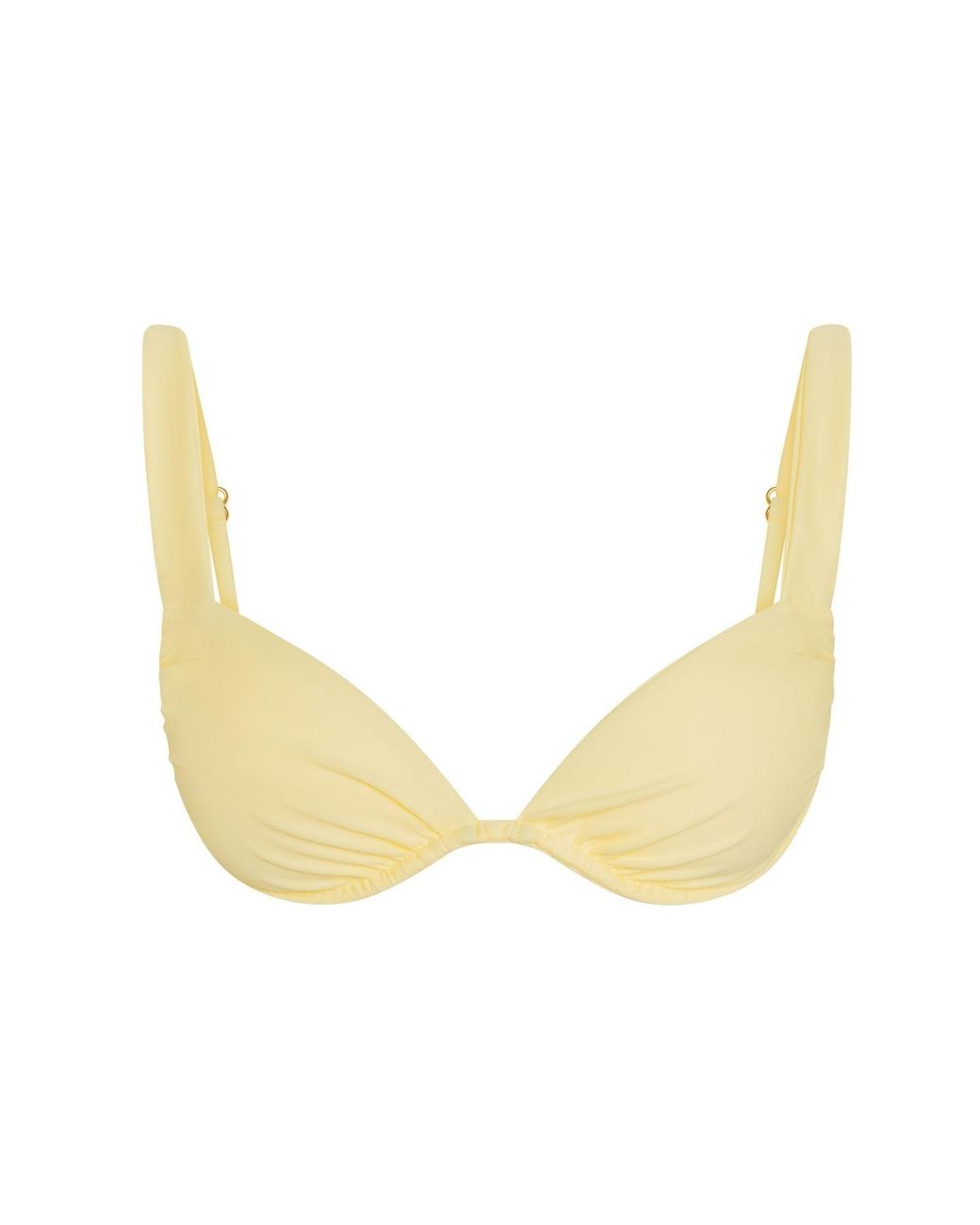 Aja Swimline Natural Calypso Ruched Bikini Bra Top