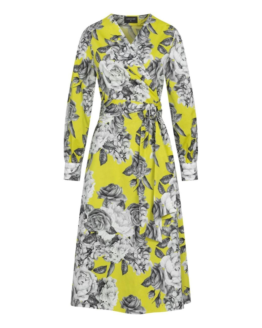 Marianna Déri White Rose Blossom Wrap Dress
