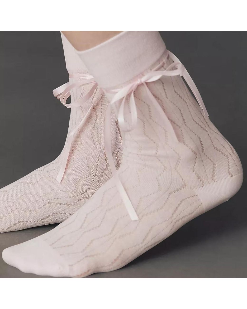 HIGH HEEL JUNGLE by KATHRYN EISMAN Pink Bella Satin Bow Socks