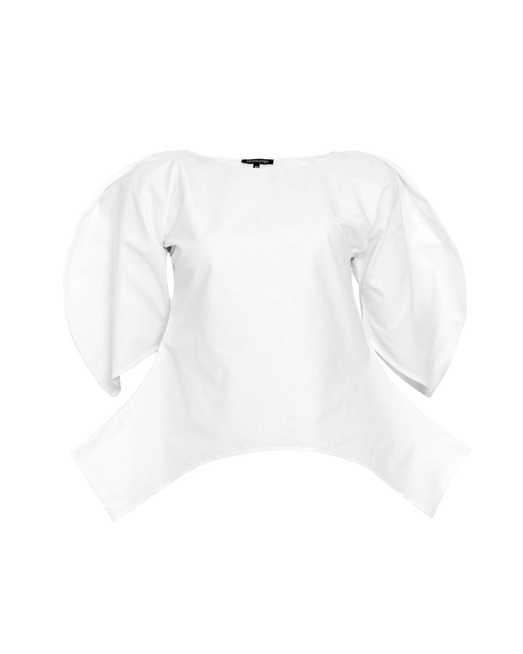 Bianca Popp White Puff Blouse With Flaps
