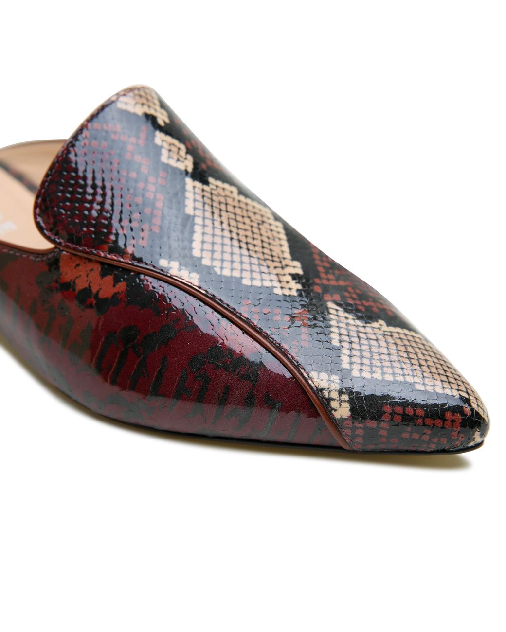 Alterre Brown Burgundy Python Marilyn Pointed Loafer