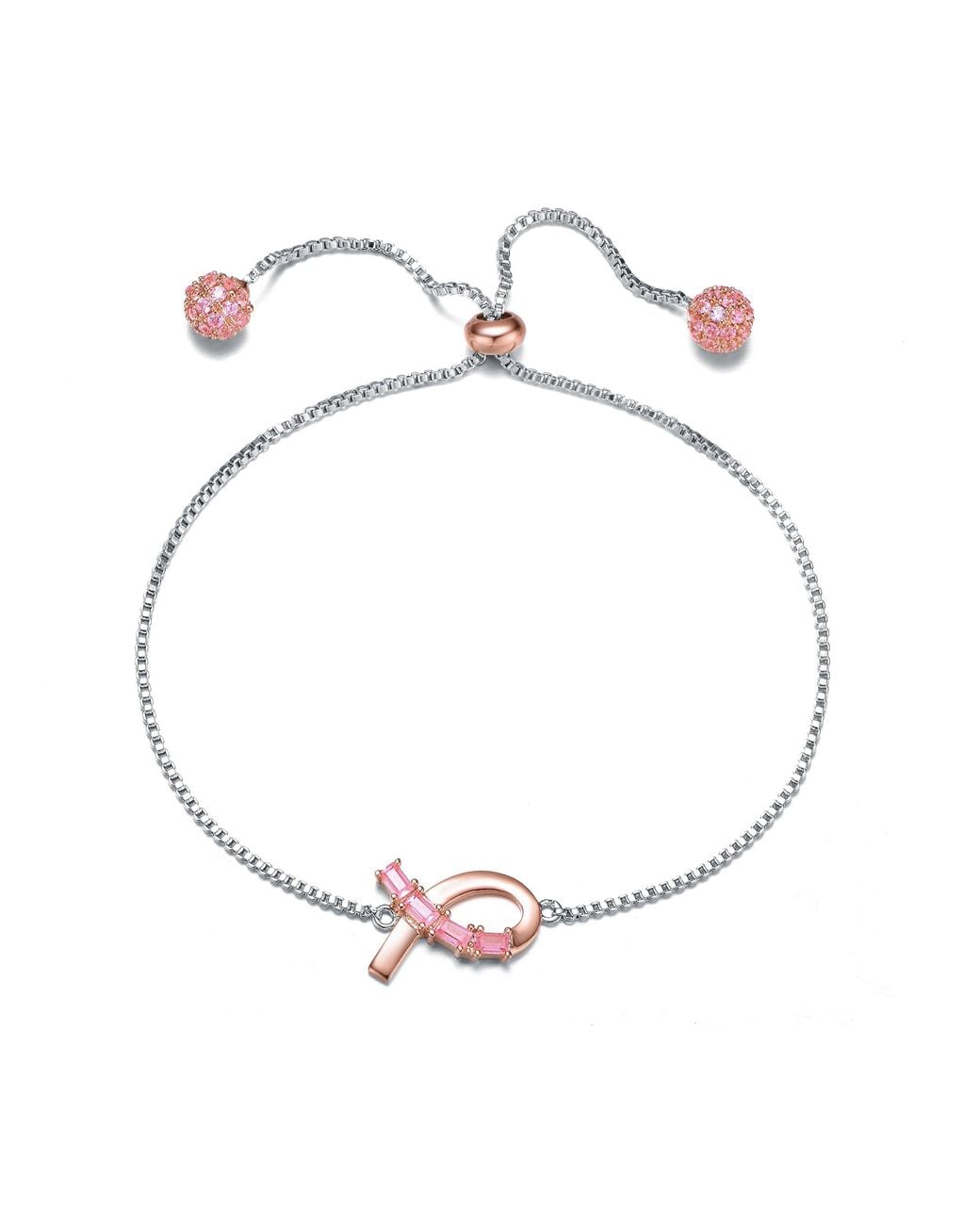 Genevive Jewelry Metallic Rachel Glauber Chic Teens-Young Adults Two Tone Infinity Love Adjustable Bracelet