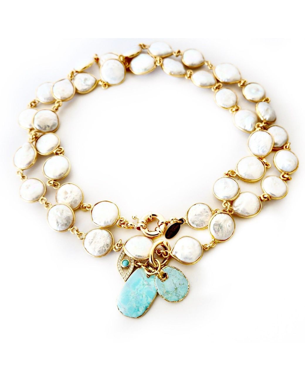 Persia Dona Jewelry Metallic My Santorini Pearl Necklace