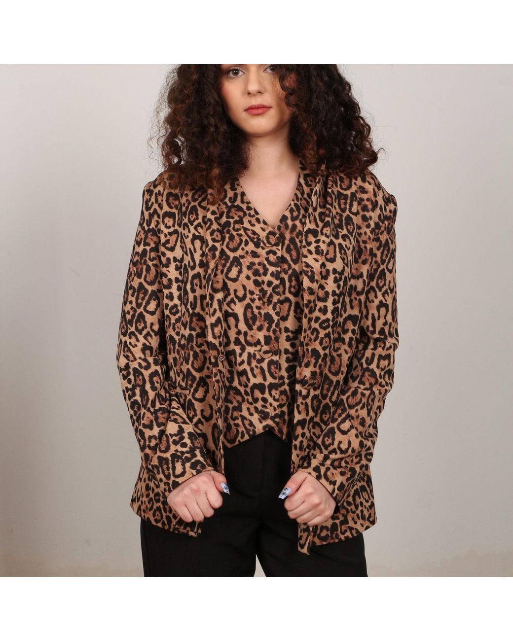 Nuvv Collection Brown Leopard Print Jacket & Vest Set – Bold Modern Style