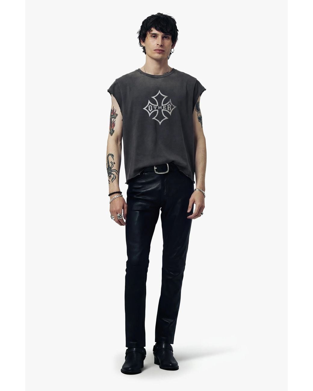Other Uk Black Icon Vintage Issue Raw Edge T-Shirt for men