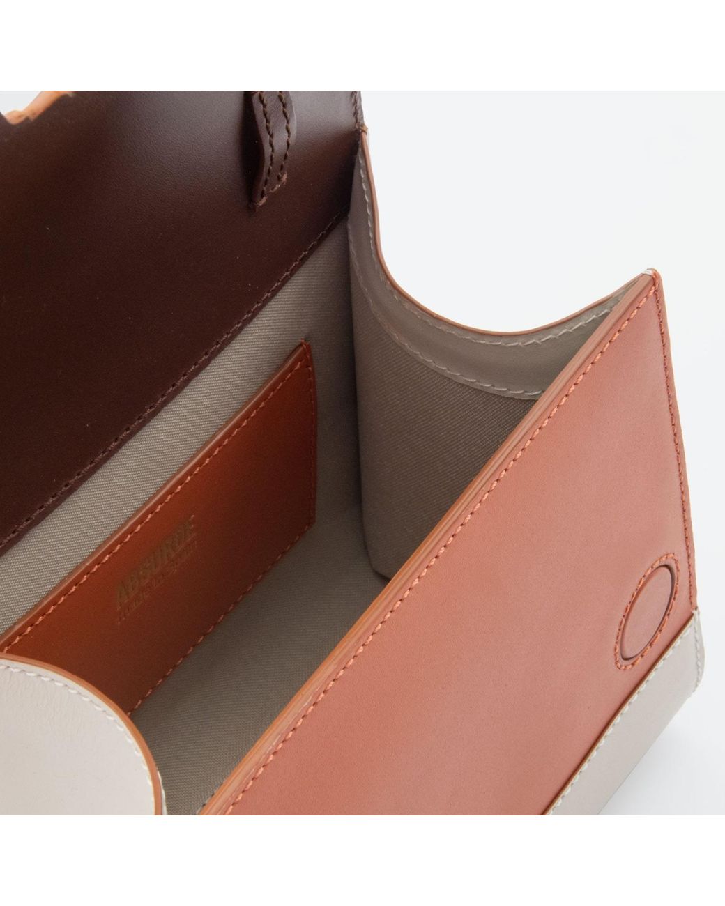 Absurde Brown One Way Small Leather Shoulder Bag