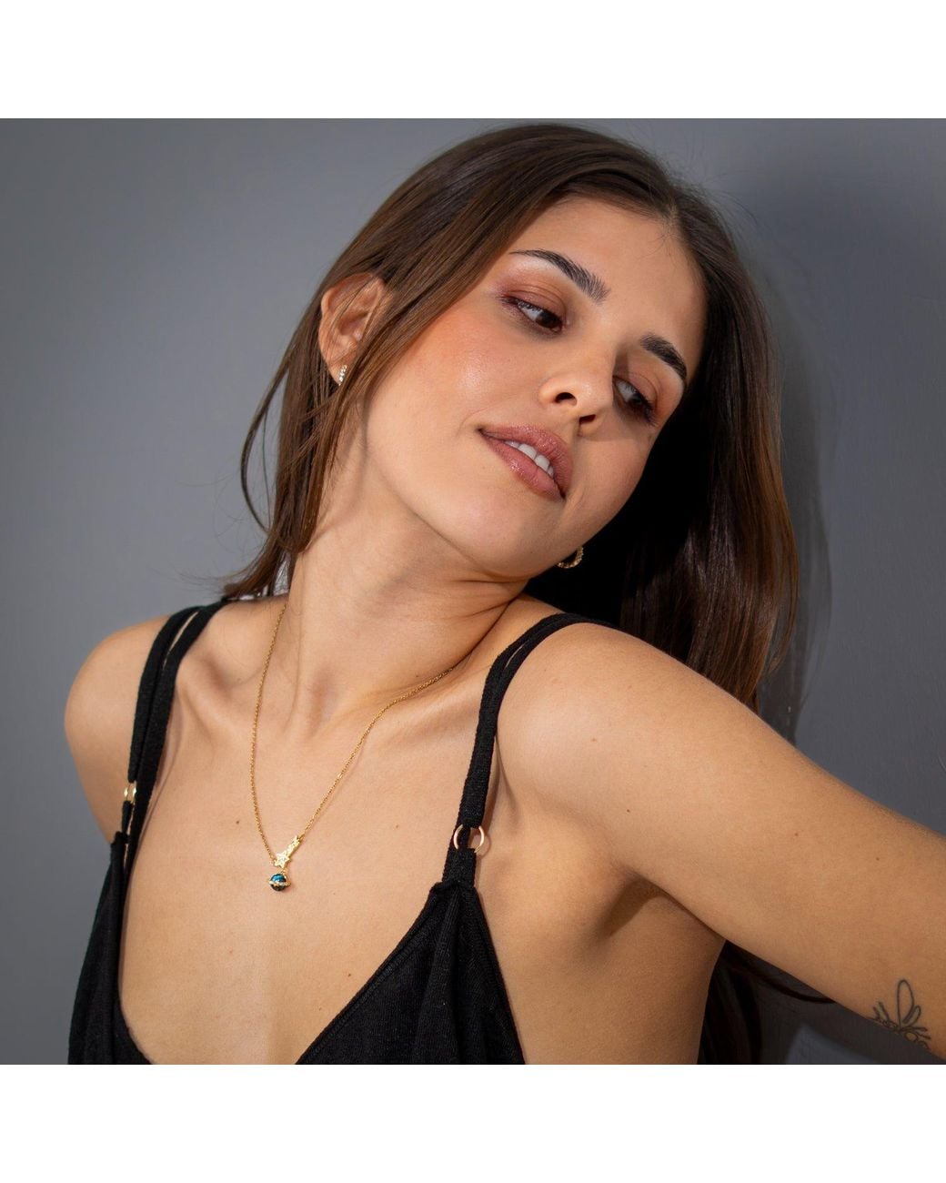 Ebru Jewelry Metallic Cosmic Journey Opal Star Necklace