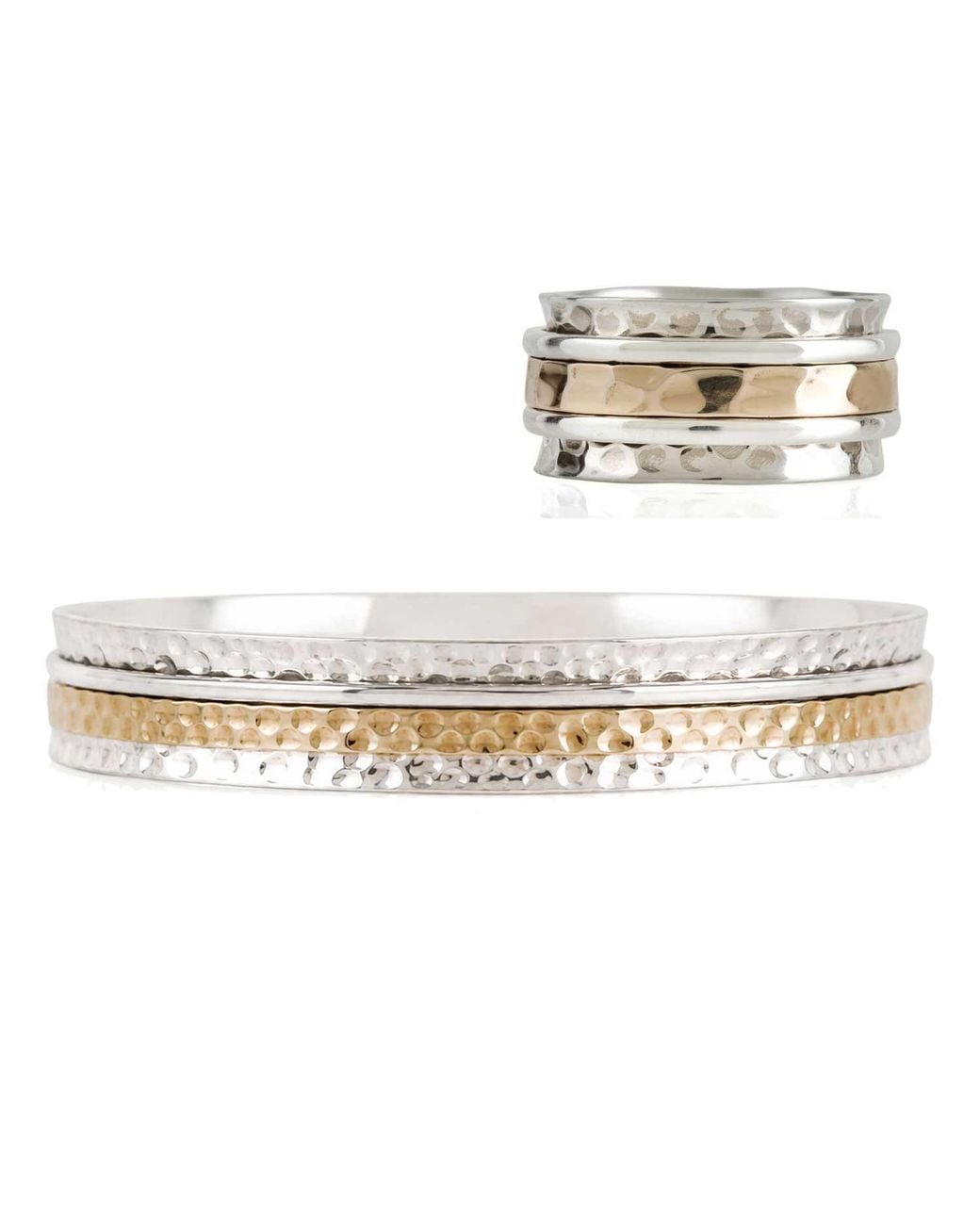 Charlotte's Web Jewellery Metallic Karma Fortune Spinning Ring & Bangle Gift Set