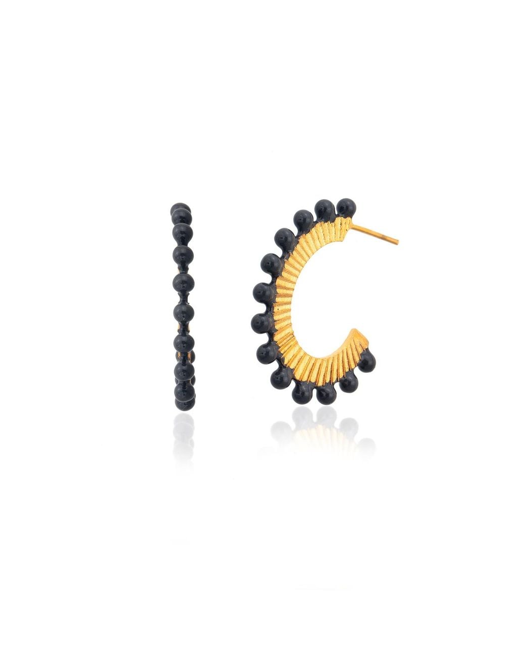 Milou Jewelry Gray Oval Hoop Earrings