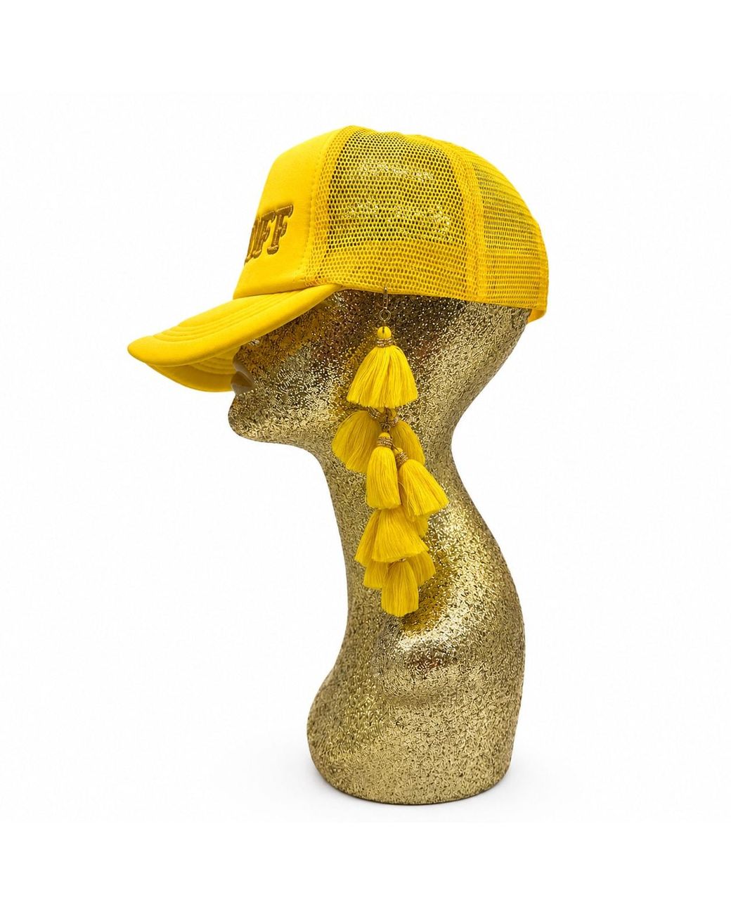 Julia Clancey Yellow Funk Off Chacha Trucker Cap