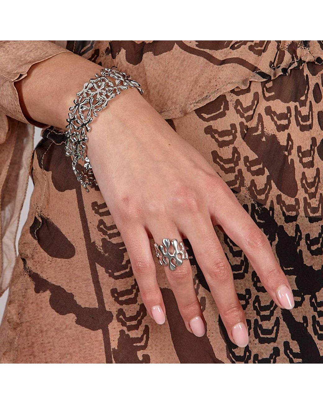 Lucy Quartermaine White Solid Sterling Multi Splash Bracelet