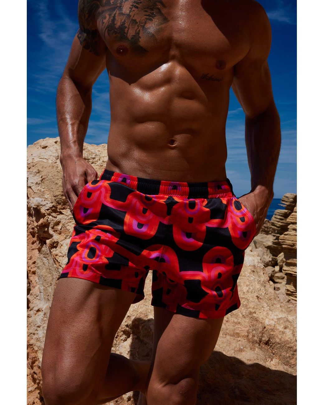 Julia Clancey Red South Bay Boardie Olympia for men