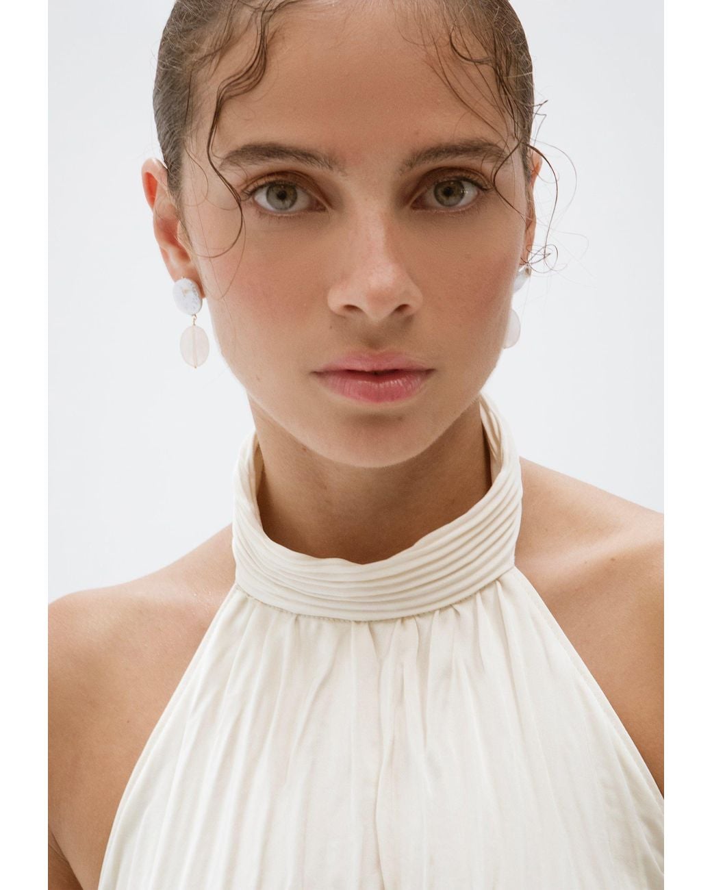 Lavani Jewels White Laia Pearl And Rose Quartz Earrings