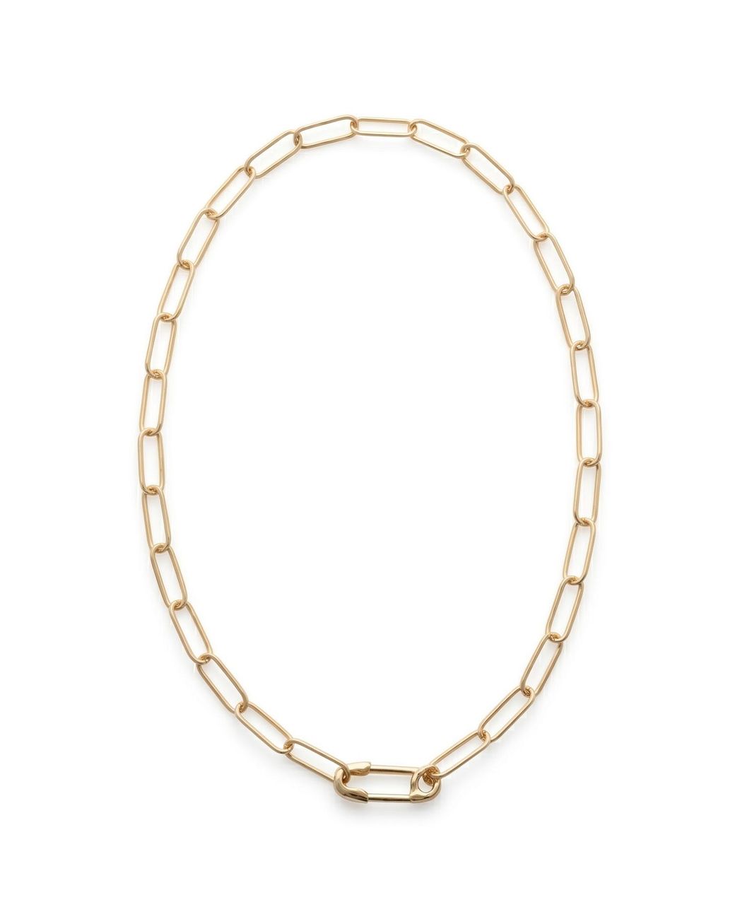 Kris Nations Metallic Safety Pin Chain Necklace