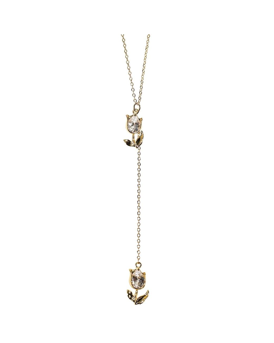 Studio Baloge Metallic Jardin Lariat Necklace