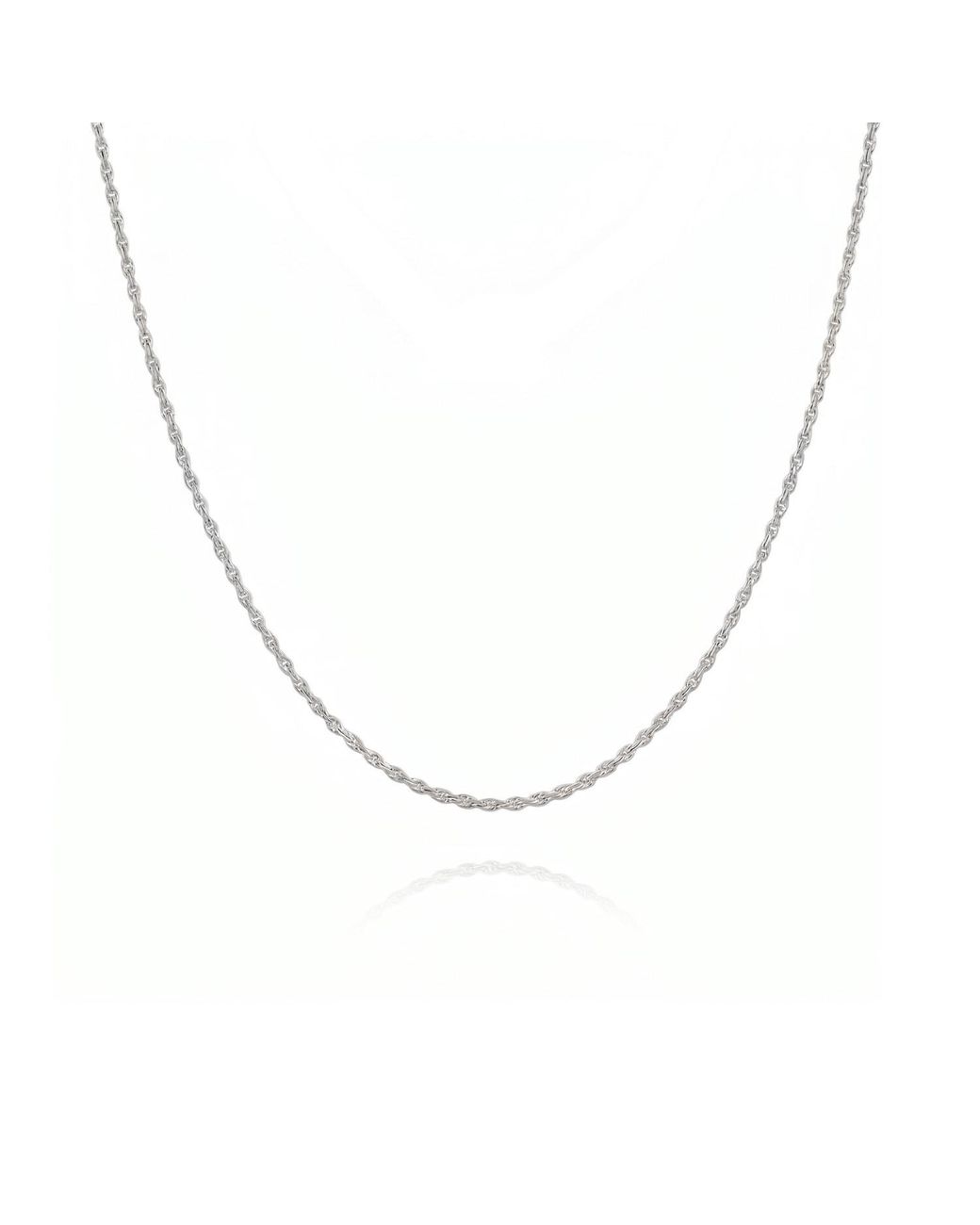 Spero London Metallic Sterling Rope Chain Necklace