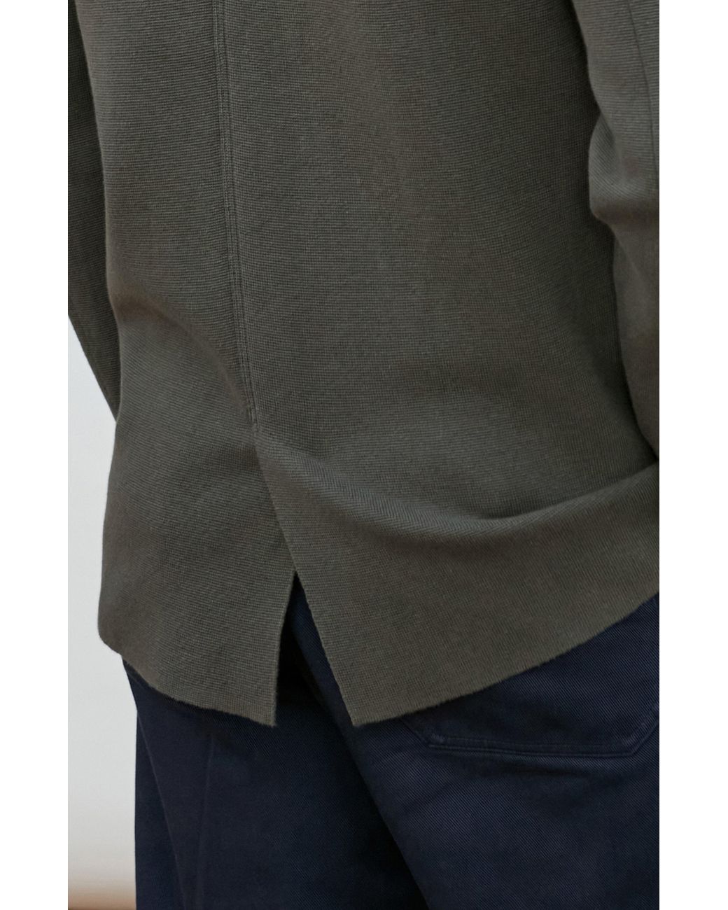 Paul James Knitwear Green Lightweight Organic Cotton Luca Linen Knitted Blazer for men
